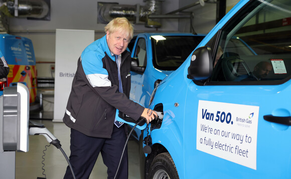 Boris Johnson on an EV visit in the UK recently | Credit: British Gas Boris Johnson on an EV visit in the UK recently | Credit: British Gas
