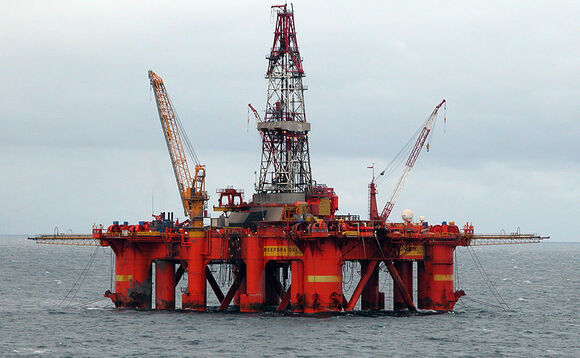 An oil rig in the North Sea An oil rig in the North Sea