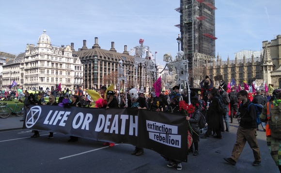 Extinction Rebellion demonstrators in Parliament Square in 2019 Extinction Rebellion demonstrators in Parliament Square in 2019