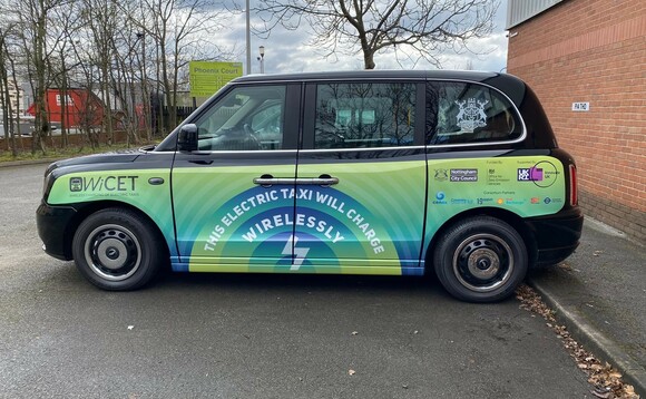The wireless-charging electric taxi trial runs until March 2022 | Credit: OZEV The wireless-charging electric taxi trial runs until March 2022 | Credit: OZEV