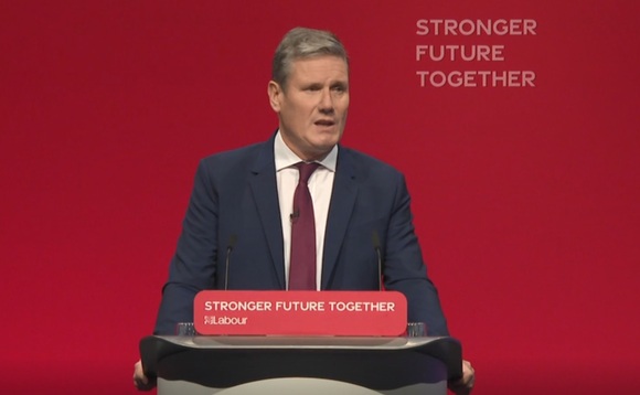 Sir Keir Starmer delivered a 90 minute speech at the close of the Labour Party conference earlier Sir Keir Starmer delivered a 90 minute speech at the close of the Labour Party conference earlier
